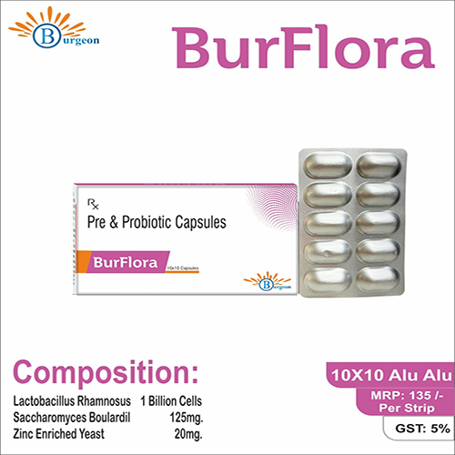 Burflora : Pre - Pro Biotic Capsules | Burgeon Health Series