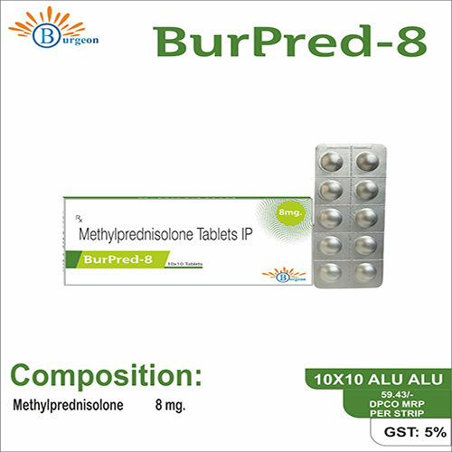 Burpred-8 : Methylprednisolone 8Mg Tablets | Burgeon Health Series