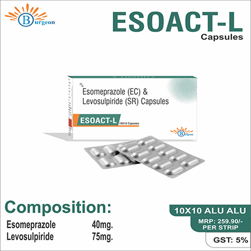 Esoact -L : Esomeprazole 40Mg  (Ec) & Levosulpride  75Mg  (Sr) | Burgeon Health Series