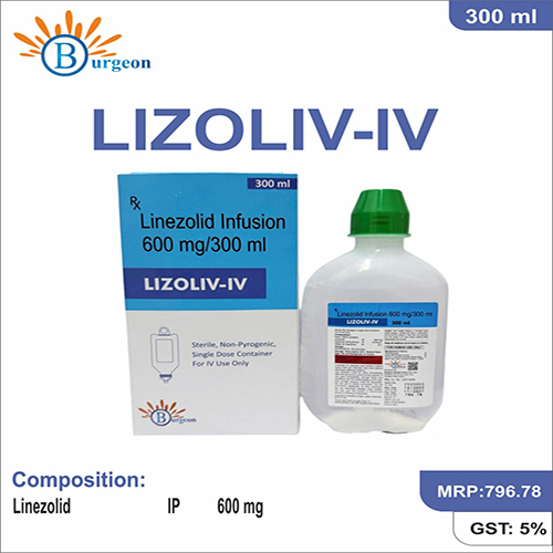 Lizoliv Iv : Linezolid Infusion 600mg/300ml | Burgeon Health Series