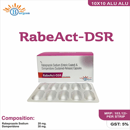 RabeAct-DSR : Rabeprazole 20Mg + Domperidone 30Mg | Burgeon Health Series