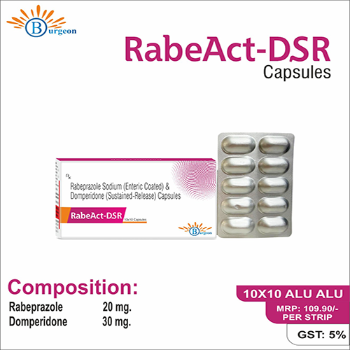 RabeAct-DSR : Rabeprazole 20Mg + Domperidone 30Mg | Burgeon Health Series