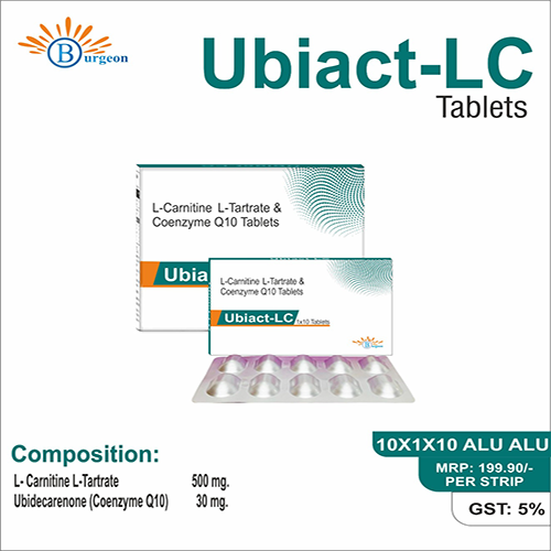 Ubiact-LC : L-carnitine L-Tartrate & Coenzyme Q10 Tablets | Burgeon Health Series