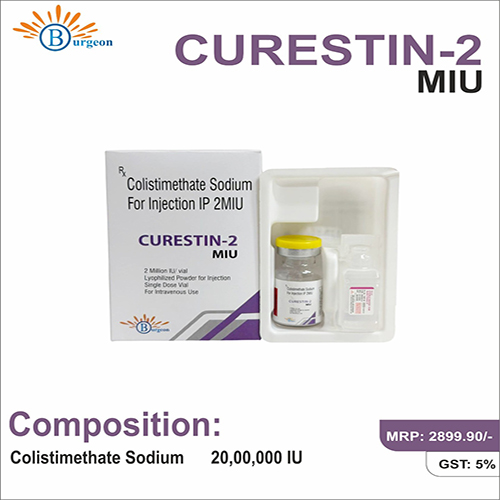 Curestin-2 Miu : Colistimethate Sodium For Injection IP 2MIU | Burgeon Health Series