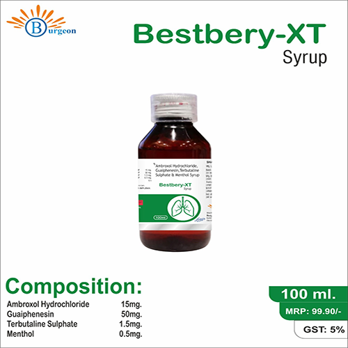 Bestbery-XT : Ambroxol Hydrochloride 15mg. Guaiphenesin 50mg. Terbutaline Sulphate 1.5mg. Menthol 0.5mg. | Burgeon Health Series