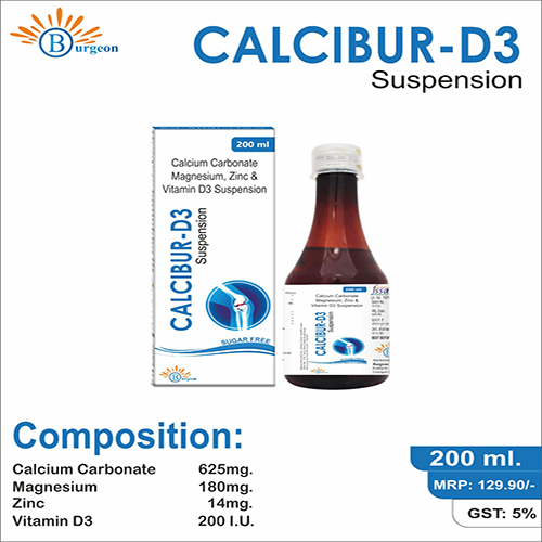 Calcibur-D3 : Calcium Carbonate 625mg Magnesium 180mg Zinc 14mg Vitamin D3 200 I.U. | Burgeon Health Series