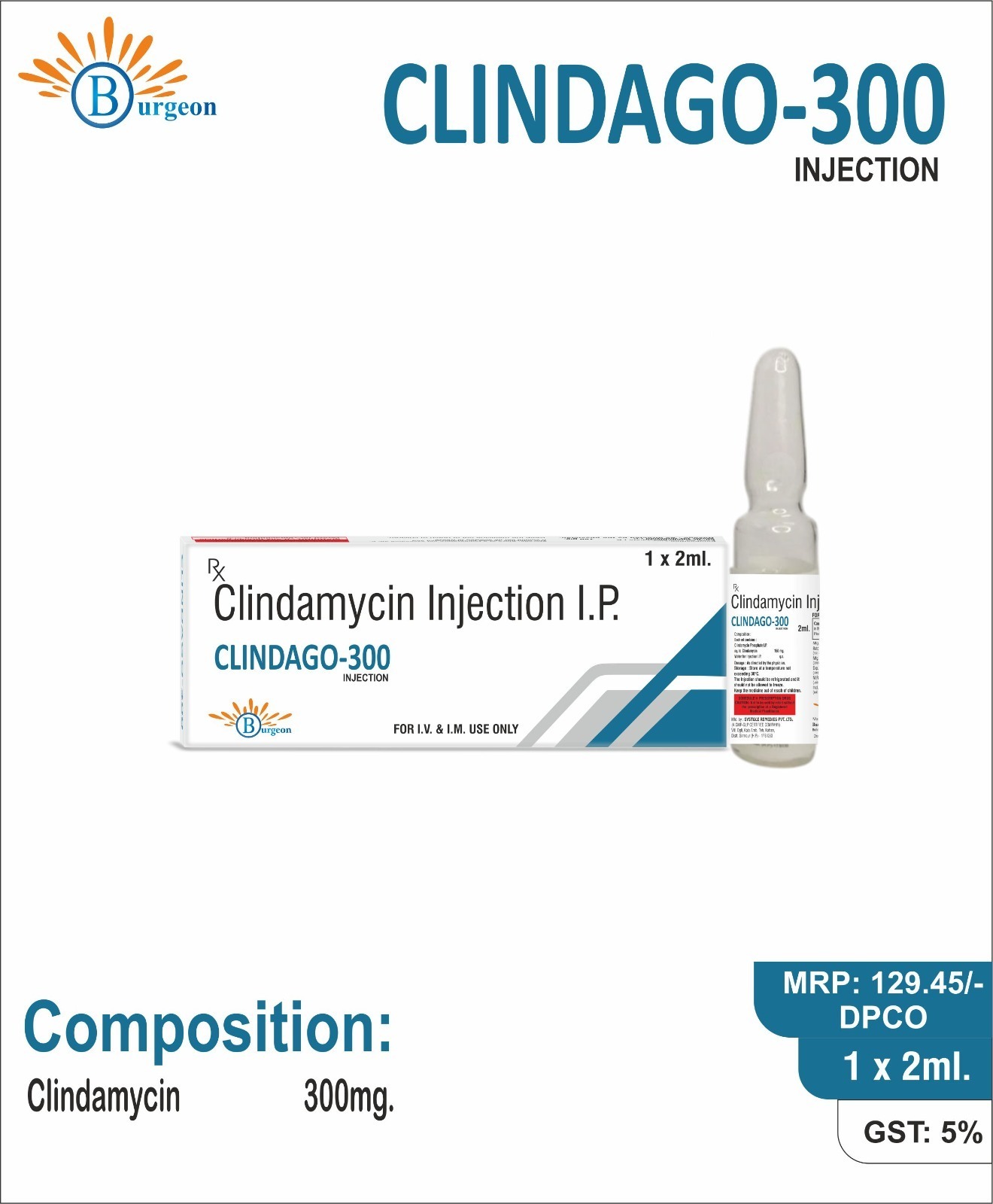 Clindago-300 : Clindamycin 300mg | Burgeon Health Series