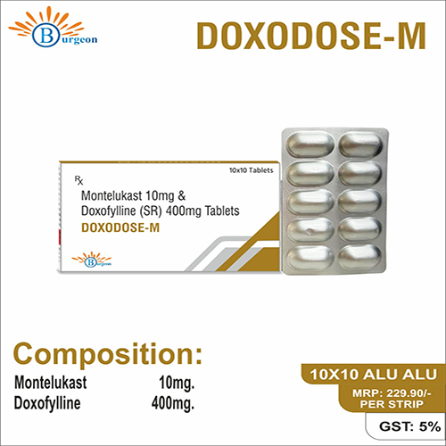 DOXODOSE-M : Montelukast 10mg & Doxofylline (SR) 400mg Tablets | Burgeon Health Series